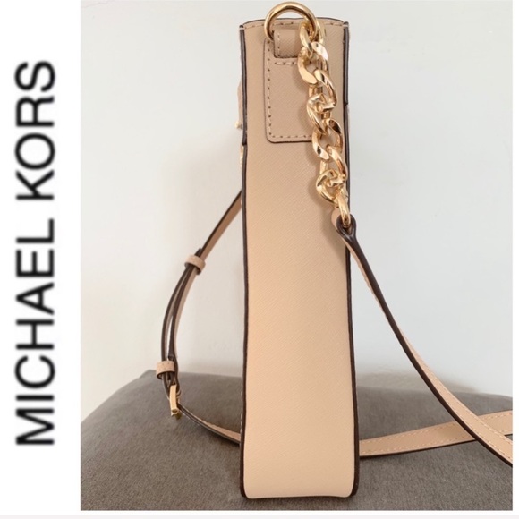 NWT authentic MK leather Hamilton messenger oyster - Picture 4 of 6